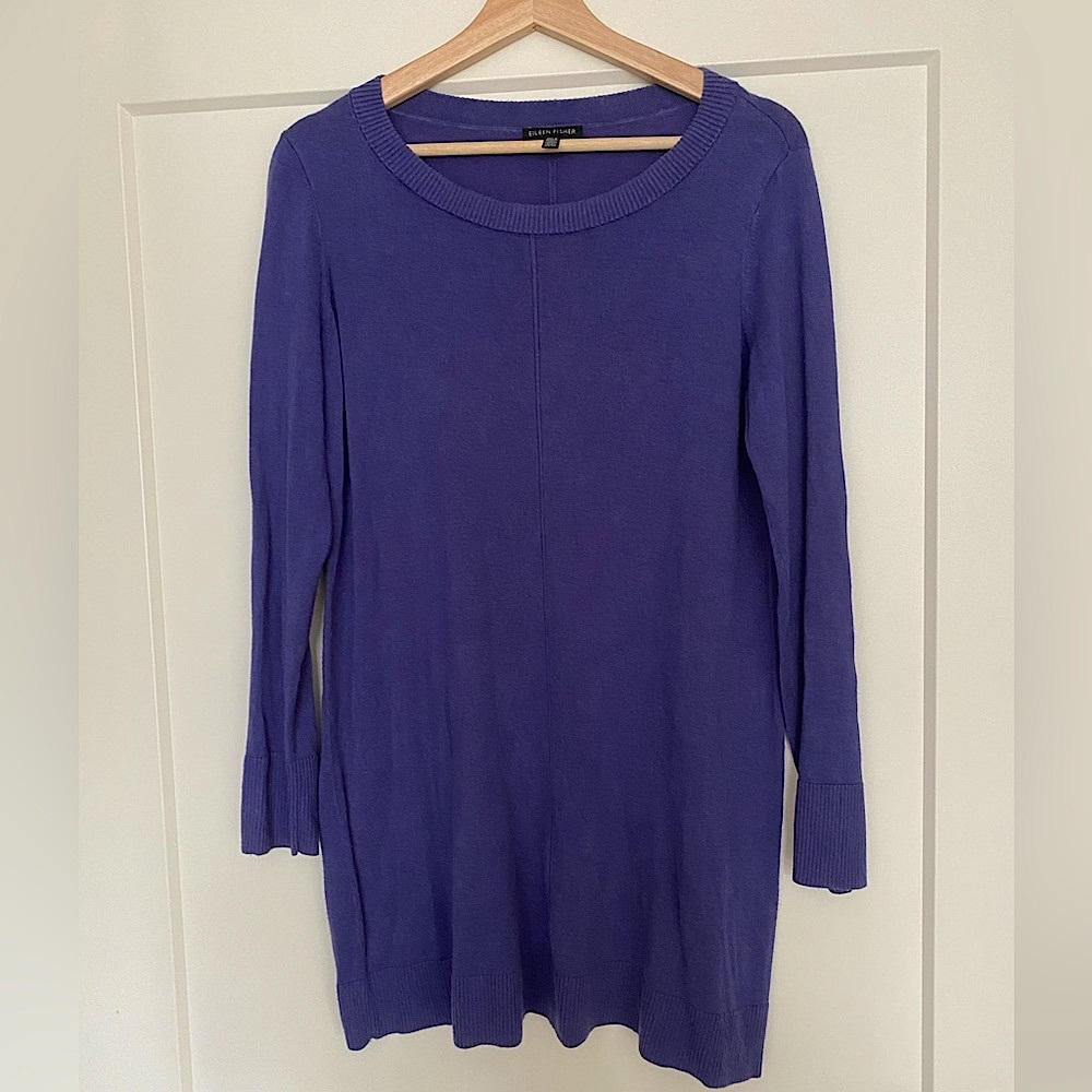 Eileen Fisher Blue Purple Top Tunic